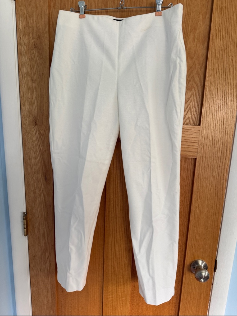 Talbots White Straight-Leg Ponte Pants